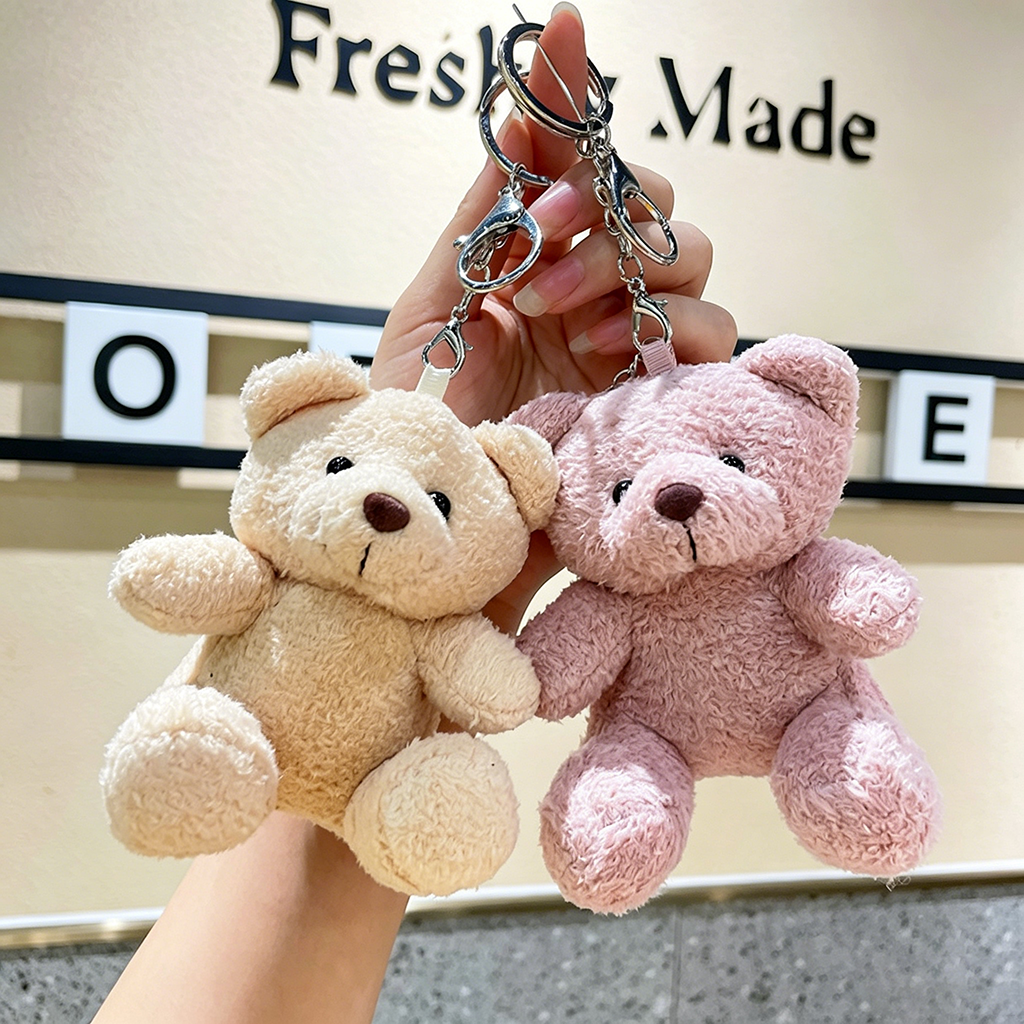 Cute Bear Keychain, Plush Pendant, Customizable Accessory - Image 2